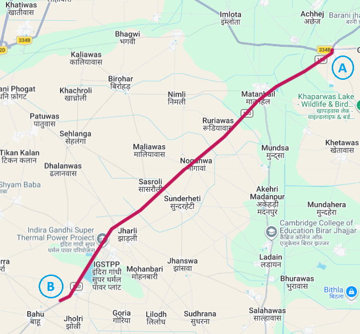 Chhuchhakwas to Jharli (Both side) - 23.10KM